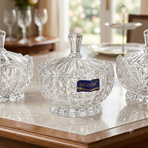 Fancy Crystal Jar with Cap