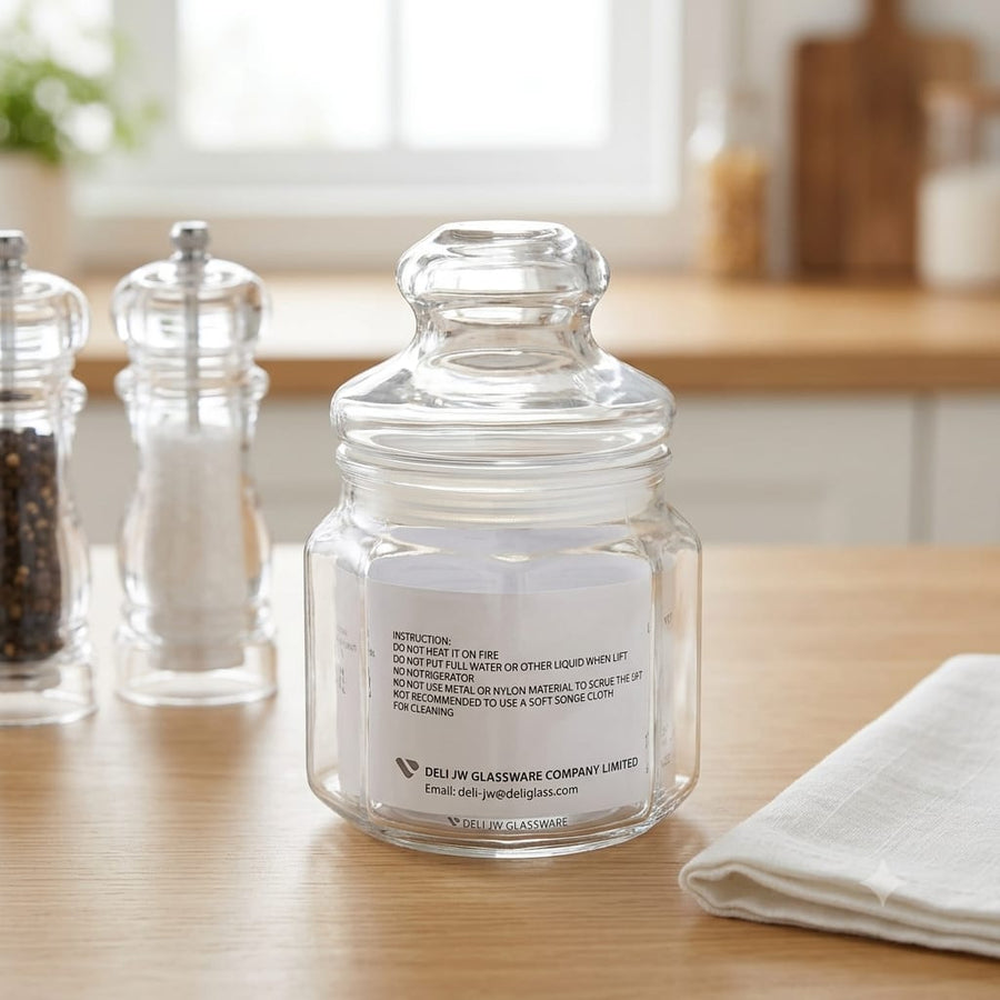 Crystal Fancy Jar with Cap