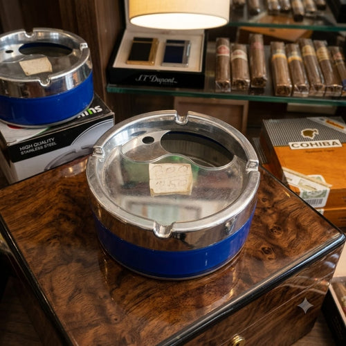 Ash Tray - Silver & Blue