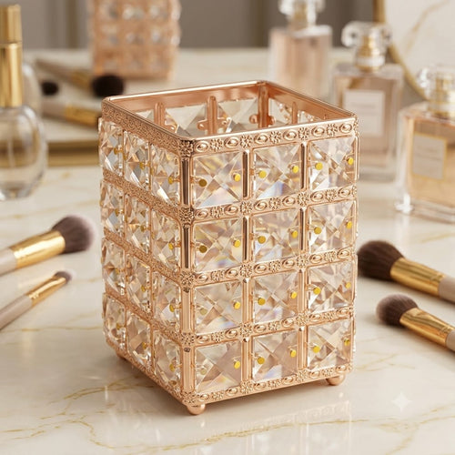 Fancy Crystal Brush Box