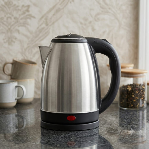 Tea Kettle - Silver & Black