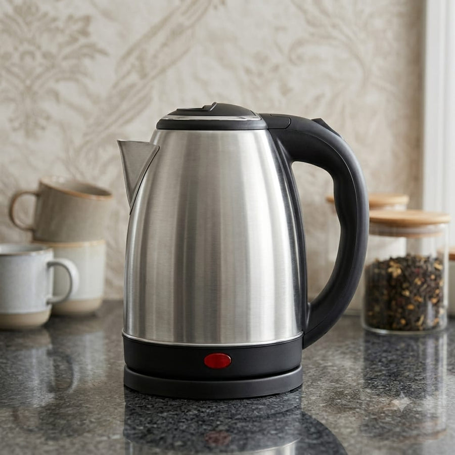 Tea Kettle - Silver & Black