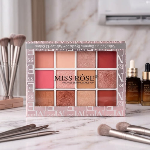 Miss Rose Glitter Blusher Highlighter - 12 Colors