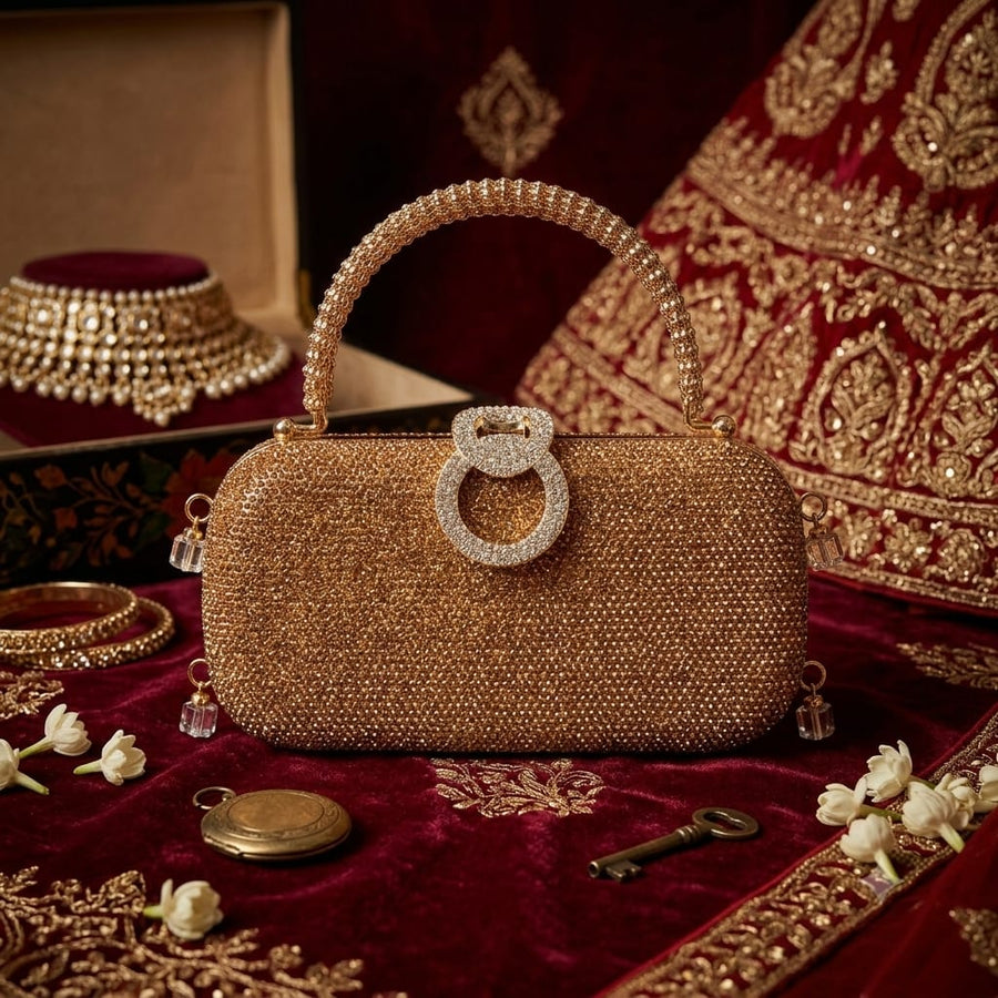 Bridal Fancy Bag - Copper - Handle Style