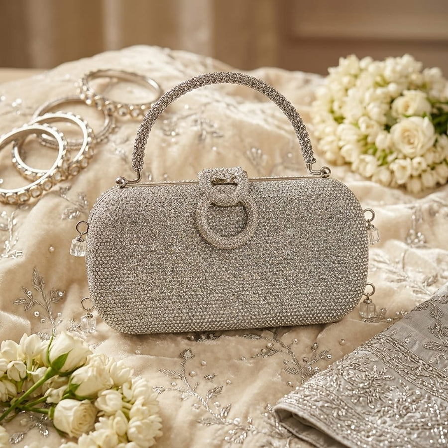 Bridal Fancy Bag - Silver