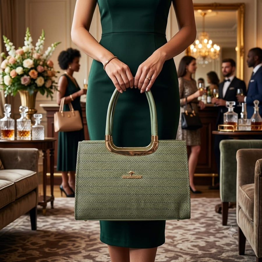 Ladies Fancy Handbag - Dark Green
