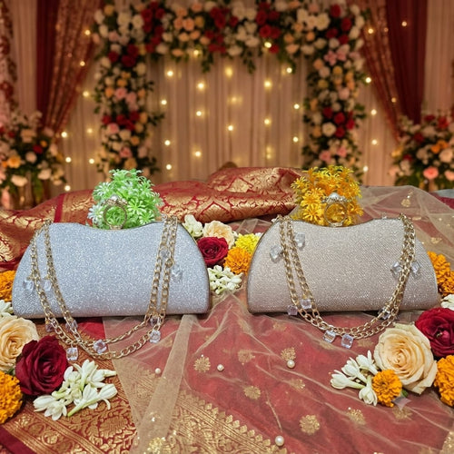 Bridal Purse - Silver & Golden