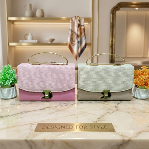 Fancy Handcarry Bag - Imported Pink & Light Green