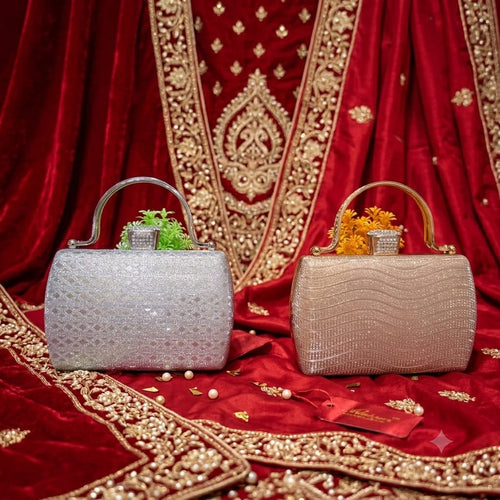 Bridal Copy Purse - Silver & Copper Golden