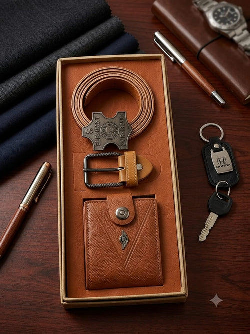 Gents Wallet Gift Set 2 in 1