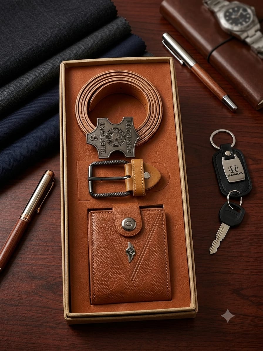 Gents Wallet Gift Set 2 in 1